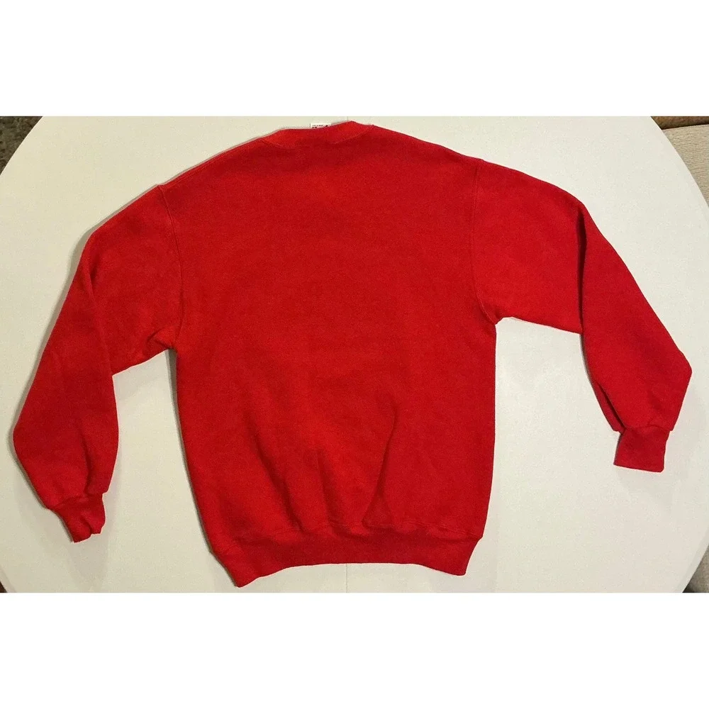 VTG USA Made Clark State College Sweatshirt Pullover‎ Red 90s Preppy Classic M